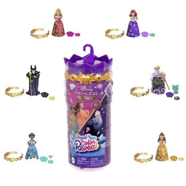 Disney Prinsessen-Mini-Royalty Poppen Kleur Onthulling-Assortiment HXH16
