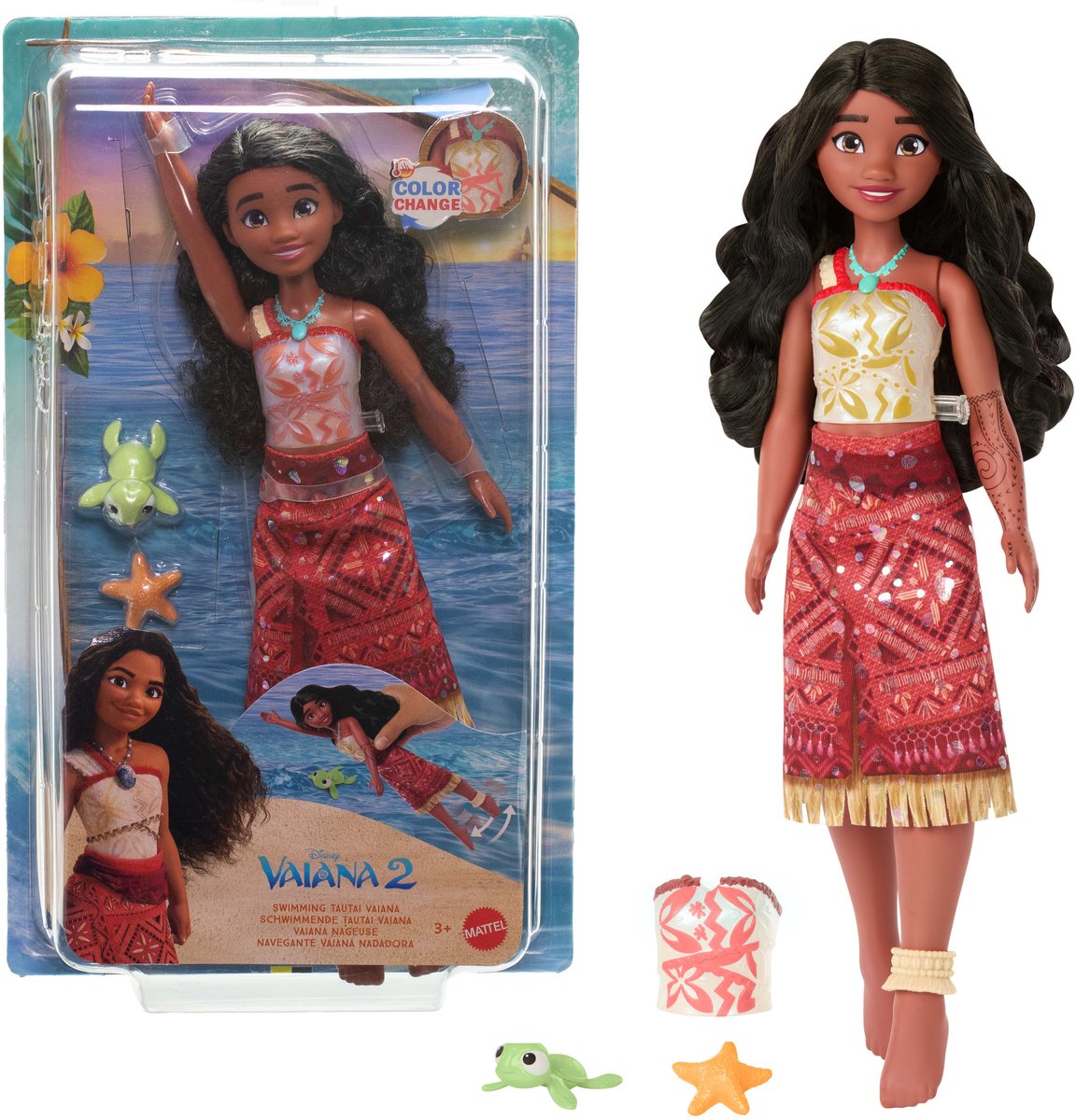 Mattel Disney Vaiana Zwempop Roze