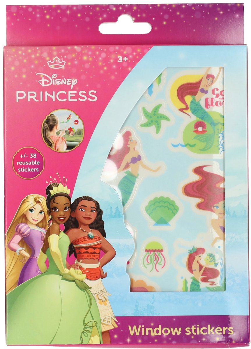 Raamstickers Herbruikbaar Disney Prinses
