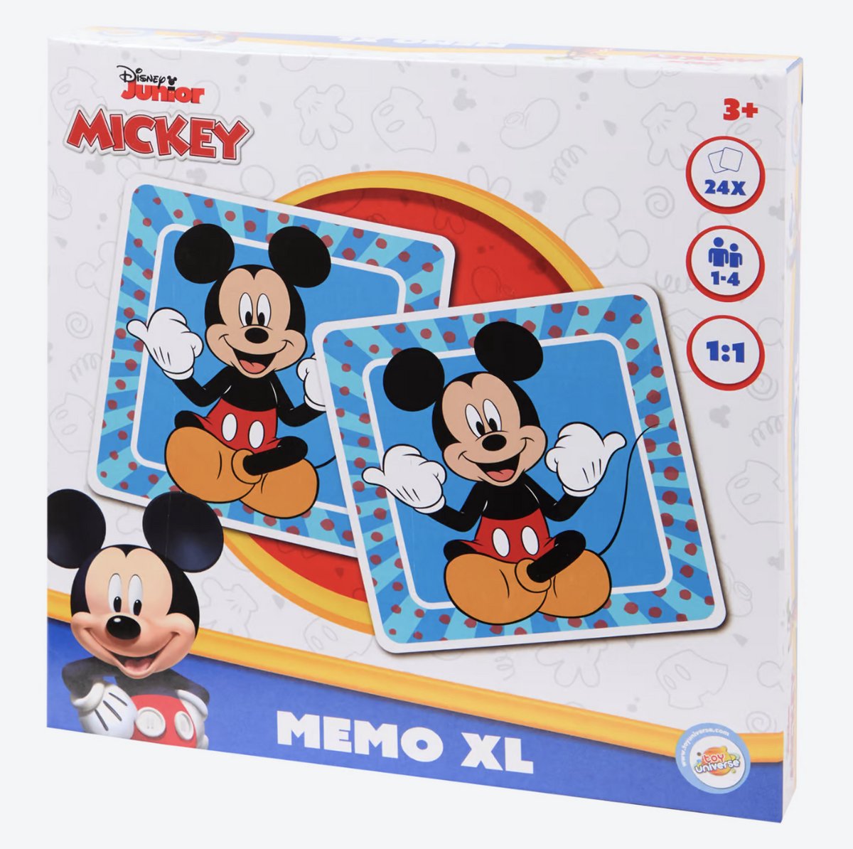 Mickey & Minnie Mouse XXL Memory Spel - Familiespel - Geheugenspel - Luxe Editie - Extra Groot - Mickey Mouse - Cadeau voor Jongens & Meisjes - Hoge Kwaliteit - Oud Hollandse Spellen - Familie Spel - Memory Kaartspel - Disney Mickey en Minnie Mouse