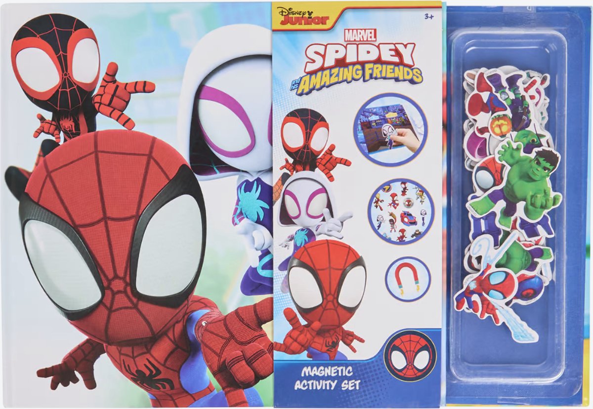 Spiderman Magnetisch Kleurboek - Activiteiten Boek - Magnetisch & Duurzaam Spel - Magnetic Games - Creatief Speelgoed van Spidey / Spiderman - Cadeau voor Jongens & Meisjes - 3 tot 6 jaar - Magnetisch Kleurboek / Kleurplaat / Fantasie Speelgoed