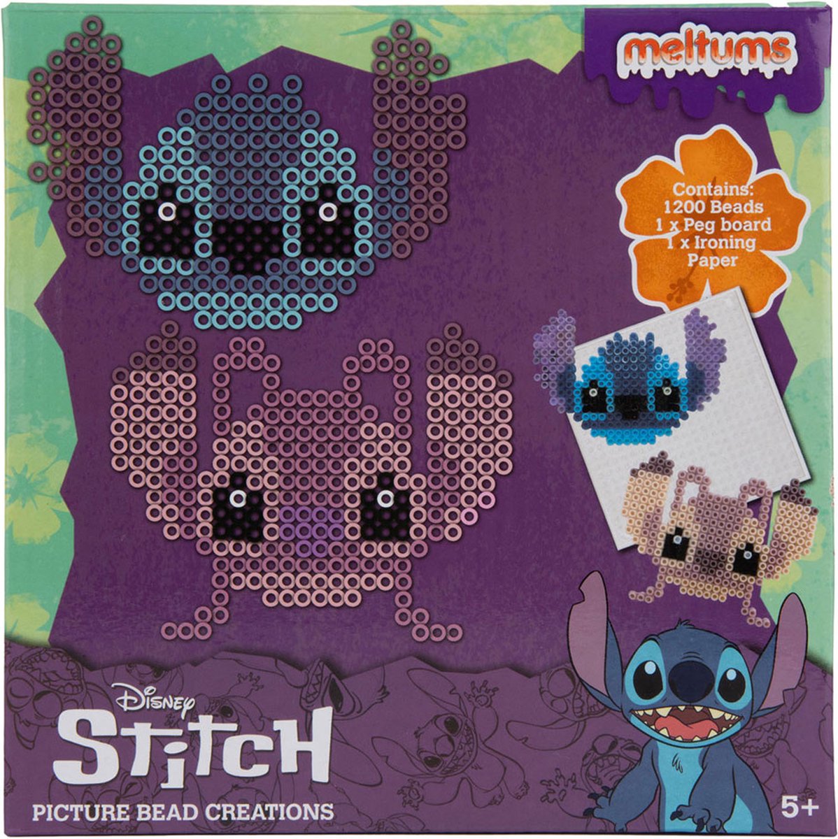 Disney Stitch - strijkkralen - picture bead creations - meltums - 5+ - sinterklaas kado - cadeau - verjaardag - creatief - knutselen