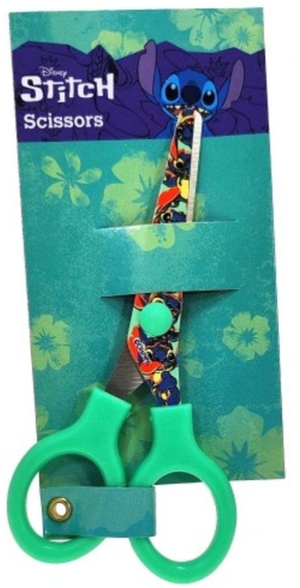Kinderschaar Disney Stitch 13 cm - schaartje - schaar groen