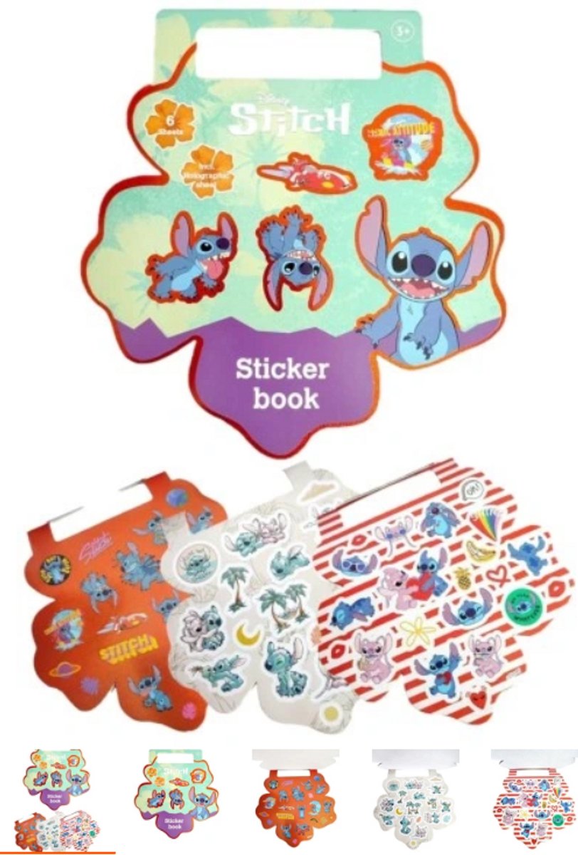 Stickerboek - Lilo & Stitch - 6 vellen - 120 stickers