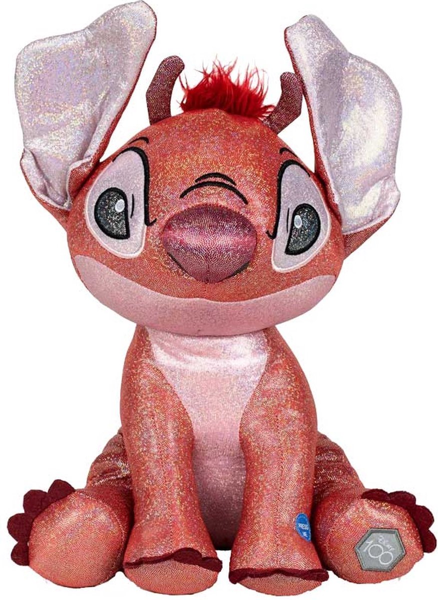 100 jaar   - Lilo & Stitch: Pluche 28cm met glitter en geluid - Leroy