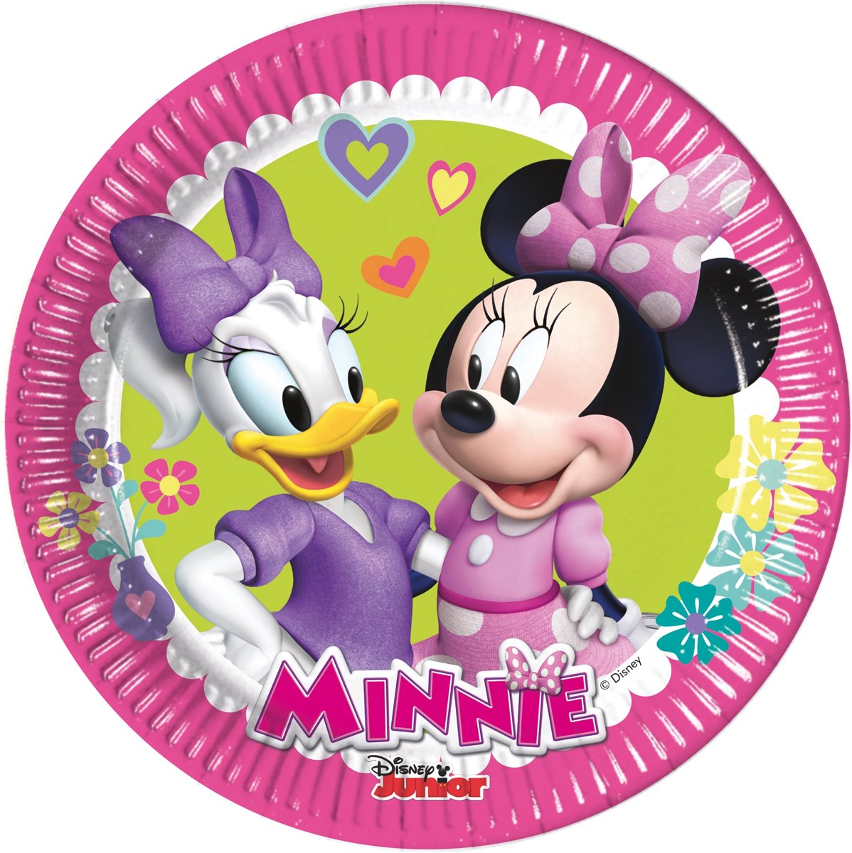 8 kleine Happy Minnie™ borden - Feestdecoratievoorwerp