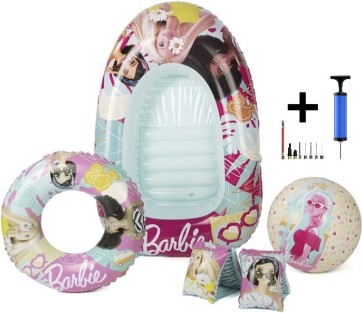 Barbie Zwem Set Met Boot - Barbie - Zwemset - Zwemset Kind - Zwem Accessoires - Swimming Play Set - + Pomp - Roze - Pink -
