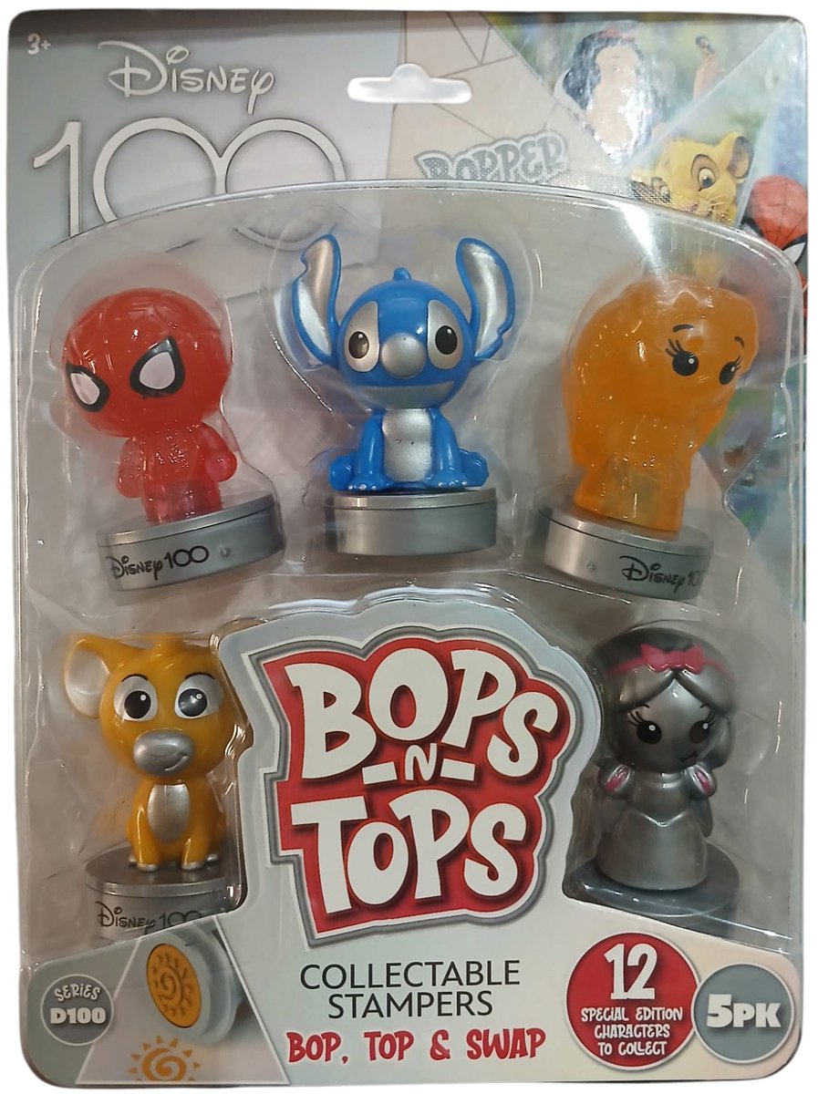   100 verzamelbare stempels - 5 stuks - speciale editie- Bops n Tops silver
