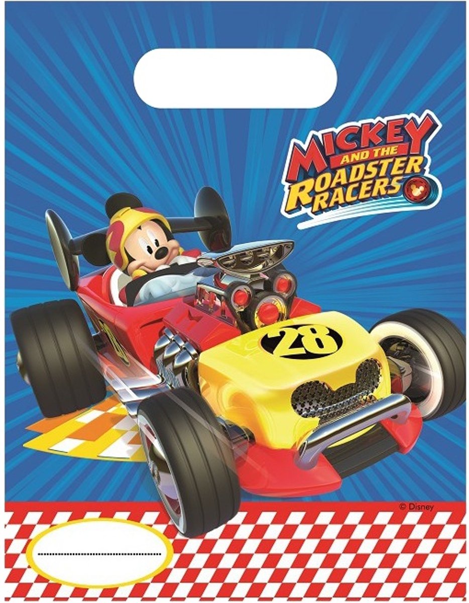 Disney Feestzakjes Mickey Mouse Blauw 23 Cm 6 Stuks