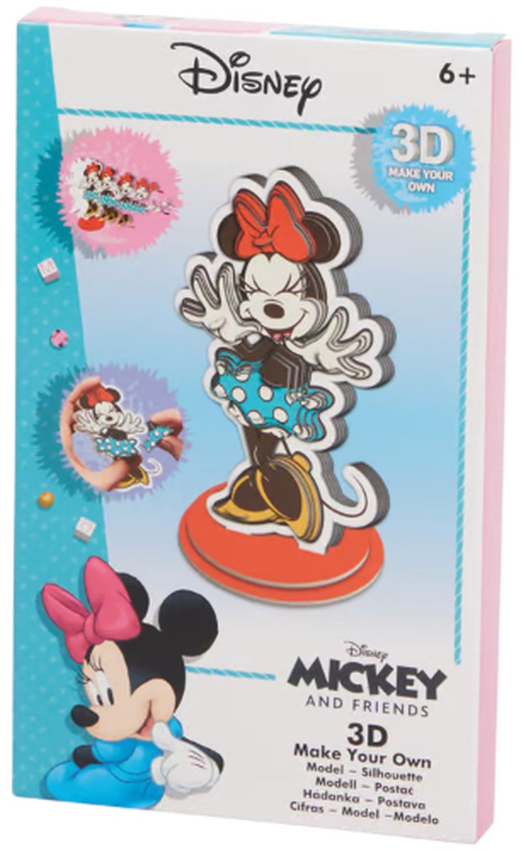   Minnie Mouse 3D DIY -   maak je eigen 3D-figuur - Minnie Mouse