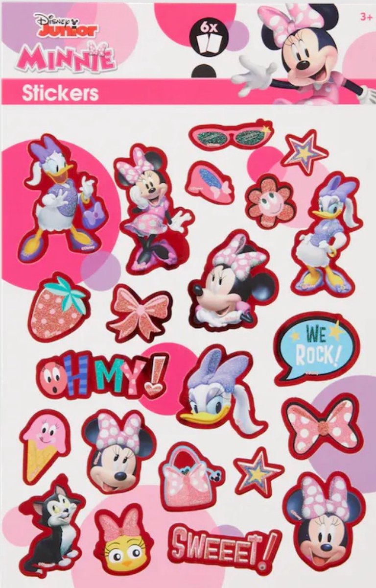   Minnie Mouse Stickers 6 vellen - NL - 100+ stickers