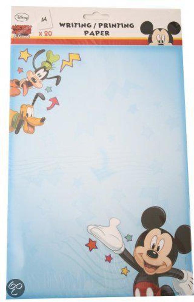   Schrijfpapier (20 vellen) 80 gram a4 mickey mouse