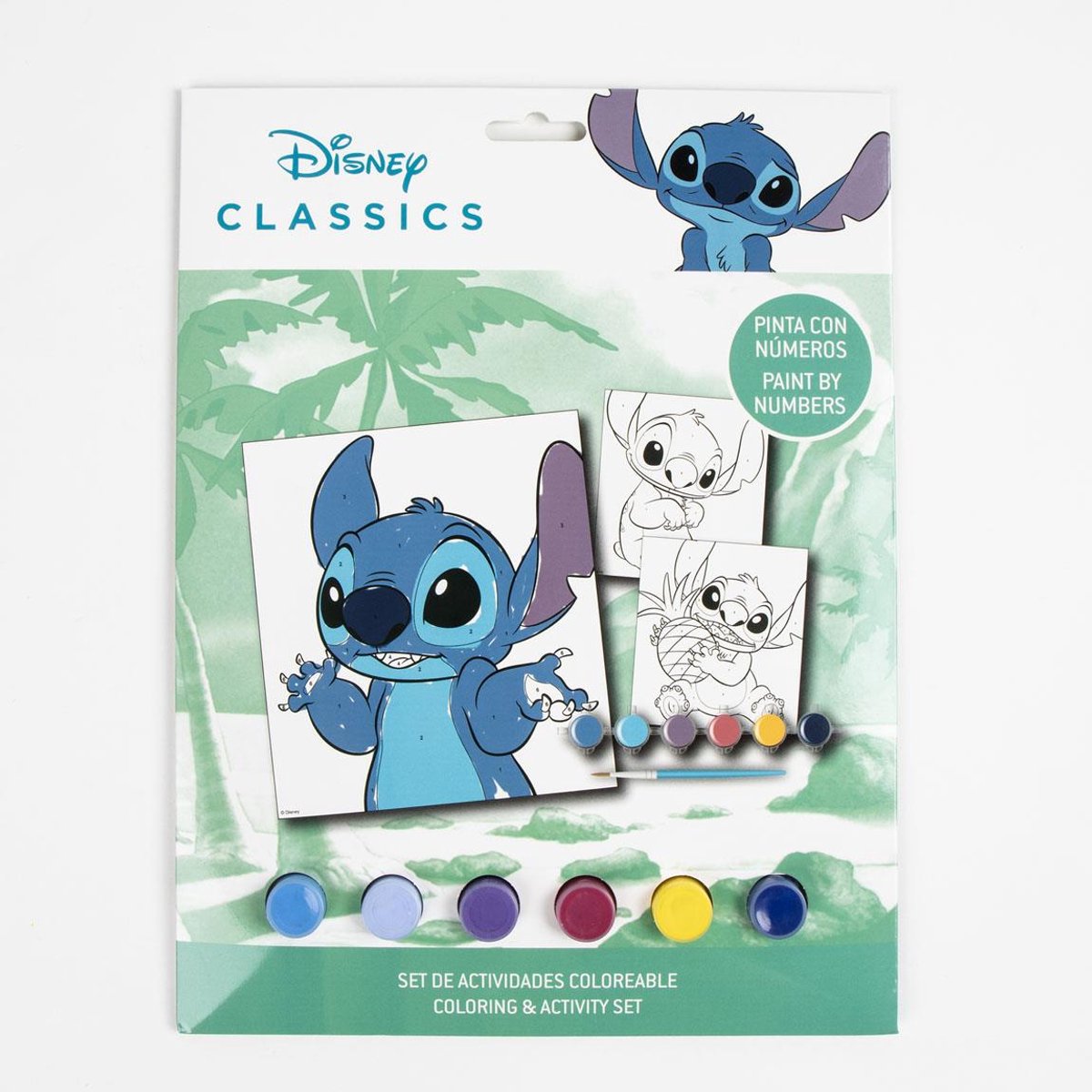   Stitch Verf op Nummer Set – Inclusief Verf en Penseel – Creatieve Knutselactiviteit voor Kinderen