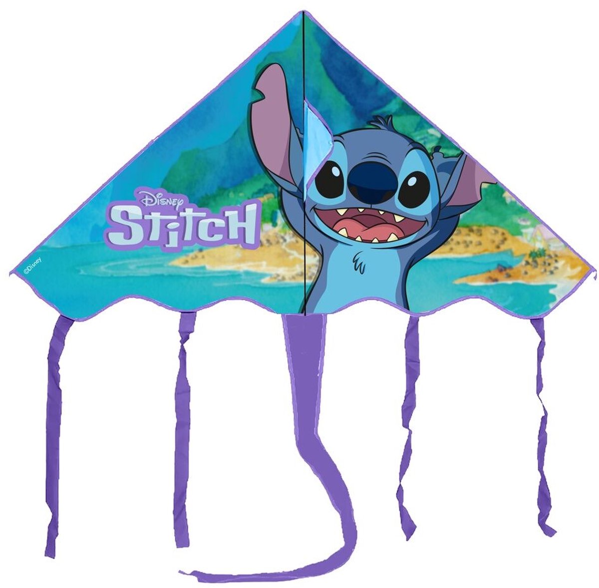Disney Stitch Vlieger – Blauw/Paars – 9 x 68 cm – Voor Kinderen – Buitenspelen
