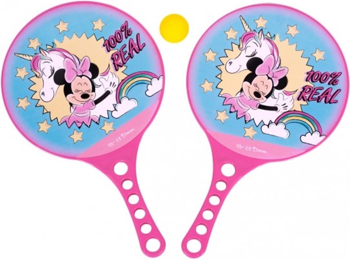   Strandtennisset Minnie Mouse 3-delig Roze/blauw