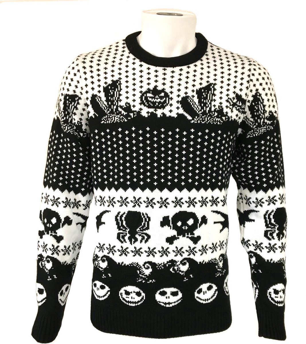   The Nightmare Before Christmas Kersttrui -S- Symbols Zwart/Wit