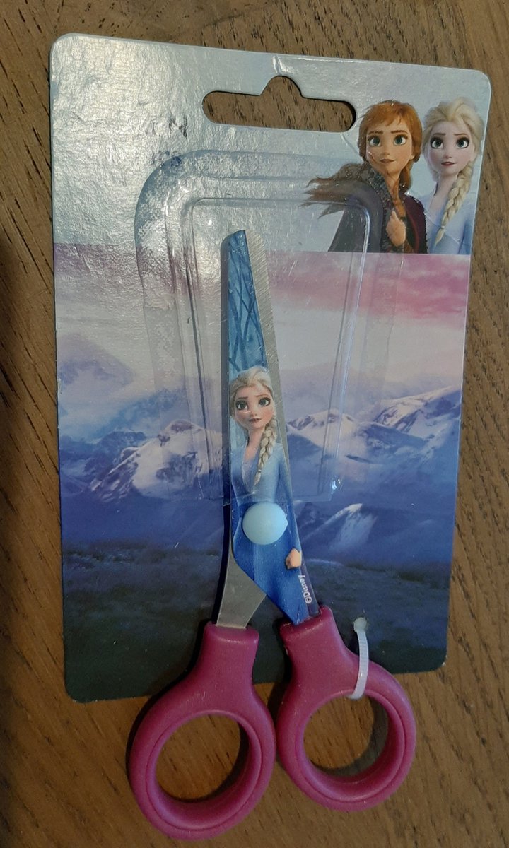   schaartje Frozen - Anna - paars blauw - kinderschaar - knutselschaar - 13 cm