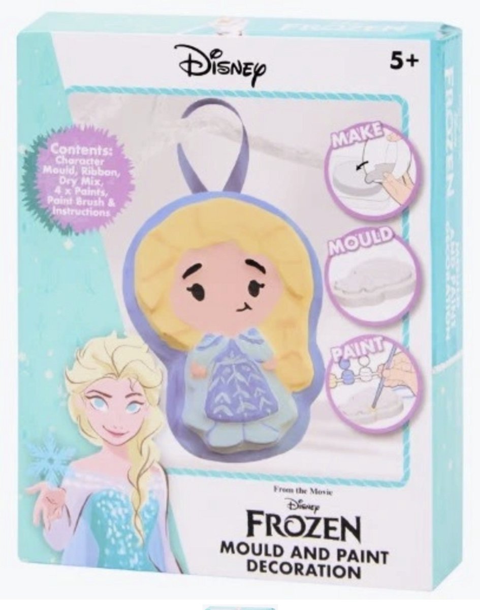 Frozen - Gipsfigurenset - Knutselen - Creatief -   - Gipshanger - Gips Gieten - Anna en Elsa - Jongens en Meisjes - Vanaf 5 Jaar - Inclusief Verf - Hoge Kwaliteit - Cadeau - Kinderen