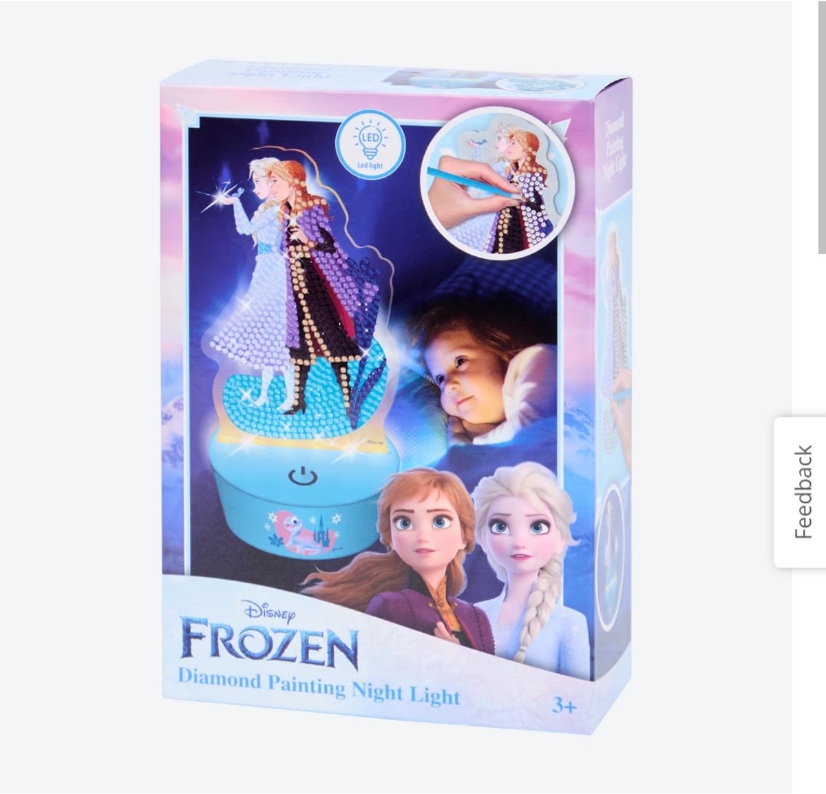 Frozen diamond painting Nachtlampje - knutselen - lampje - hobby -  