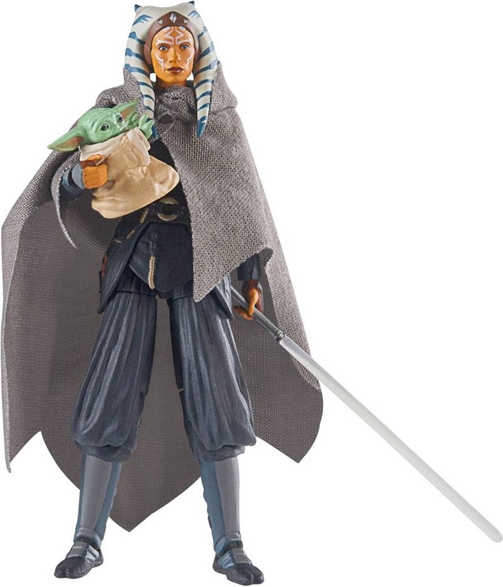 Hasbro Star Wars Actiefiguur Ahsoka Tano & Grogu 10 cm The Mandalorian Vintage Collection 2022 Multicolours