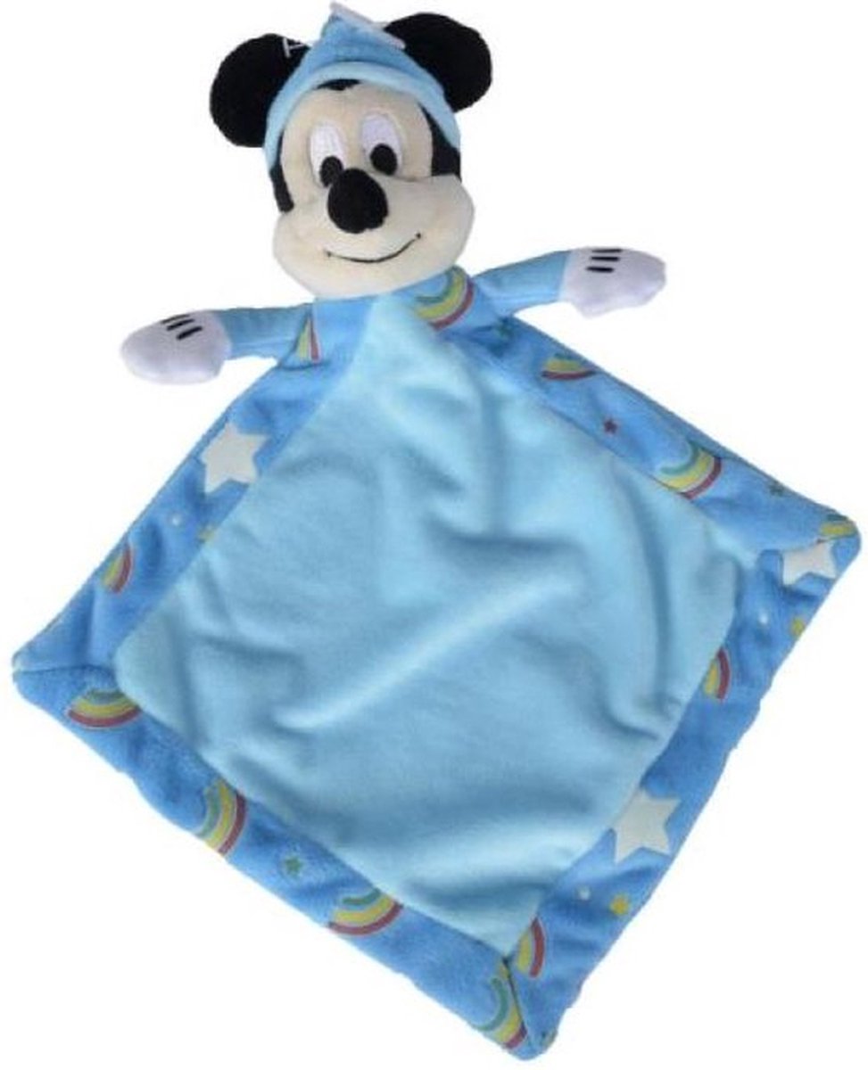 Mickey Mouse Regenboog –   Knuffeldoekje Pluche Knuffel 30 cm (Glow In The Dark)