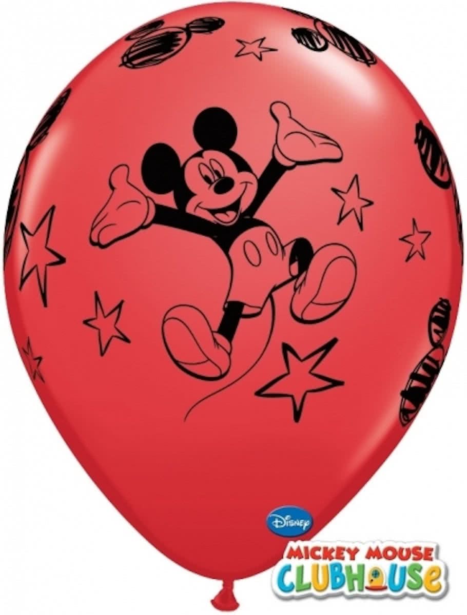 Mickey Mouse ballonnen 6 stuks - Mickey Mouse kinderfeestje ballonnen