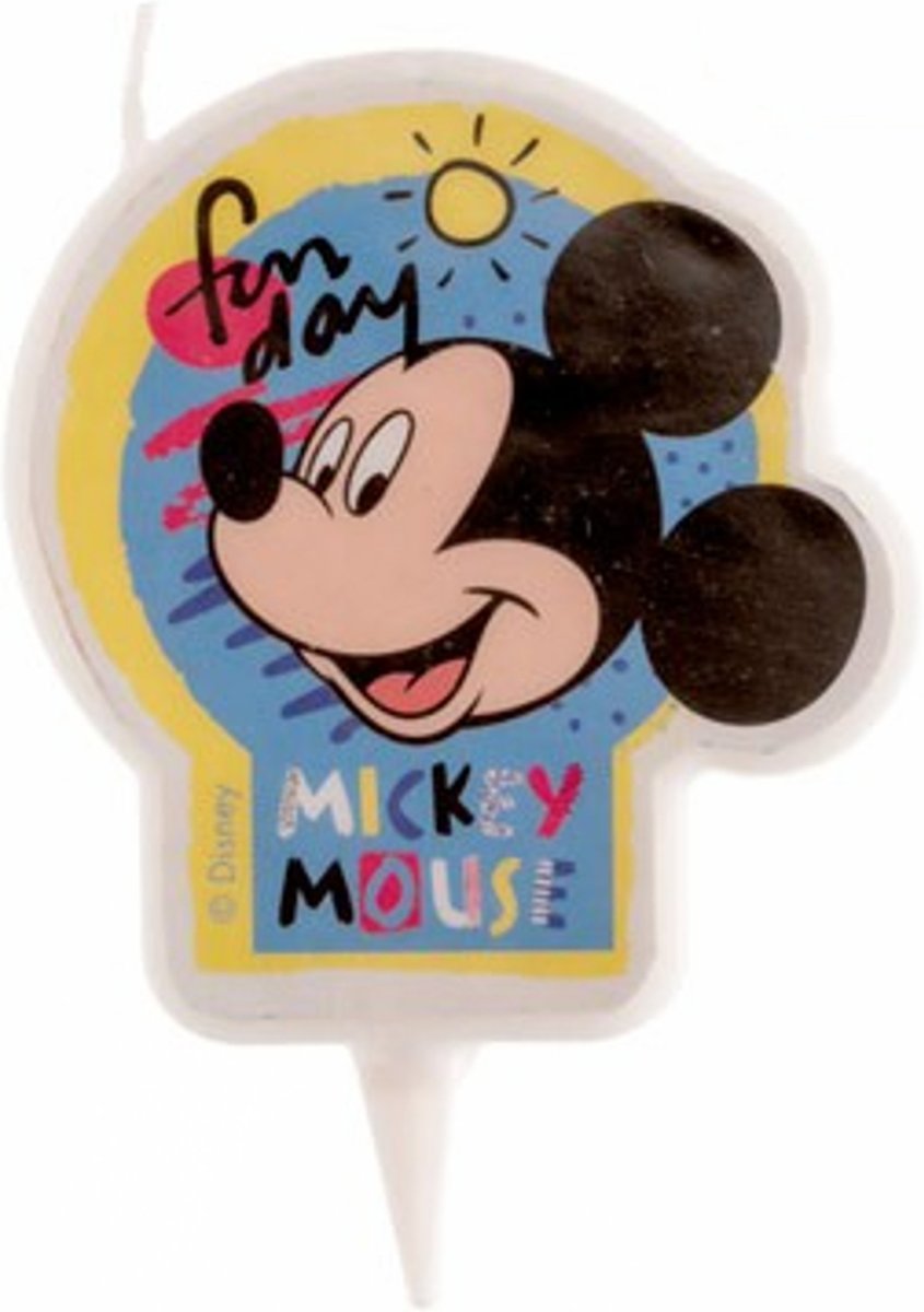 Mickey™ verjaardagskaars - Feestdecoratievoorwerp