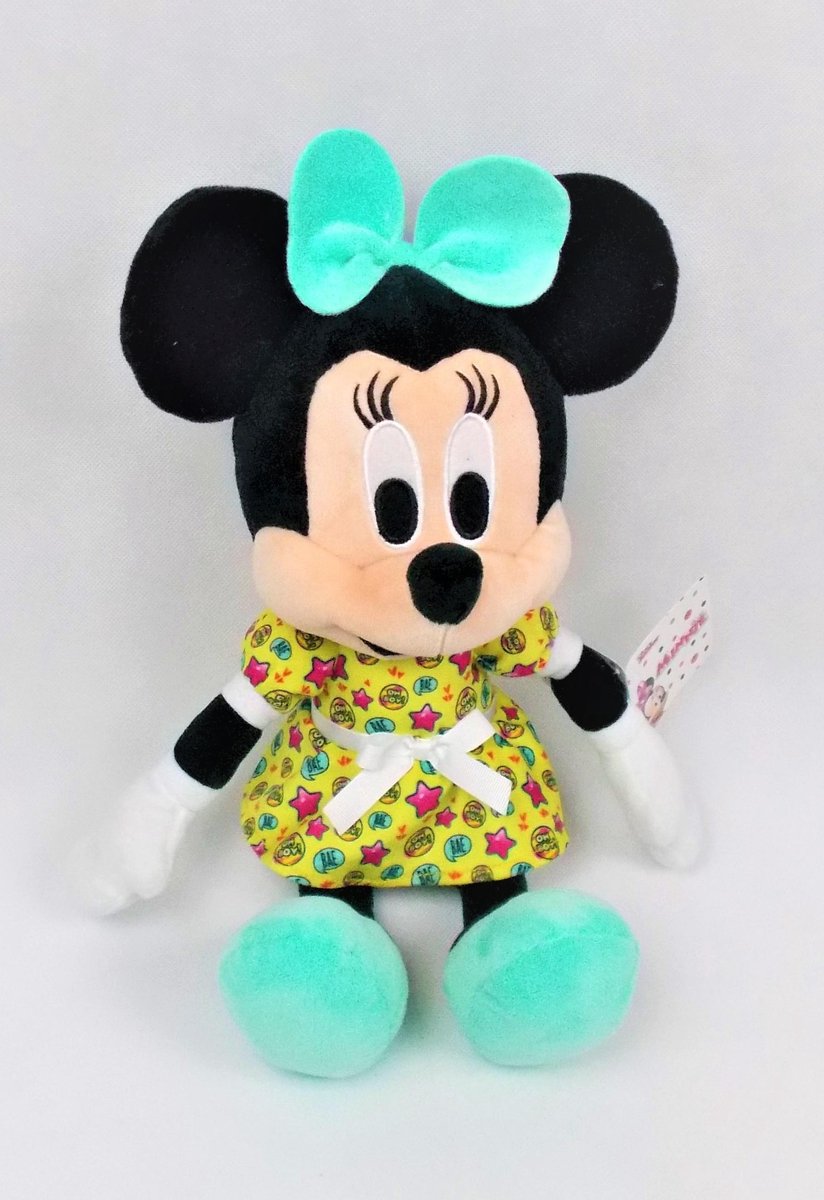 Minnie Mouse - Gele  Jurk - knuffel - Disney - Mini Mouse & Micky Mouse - 40cm
