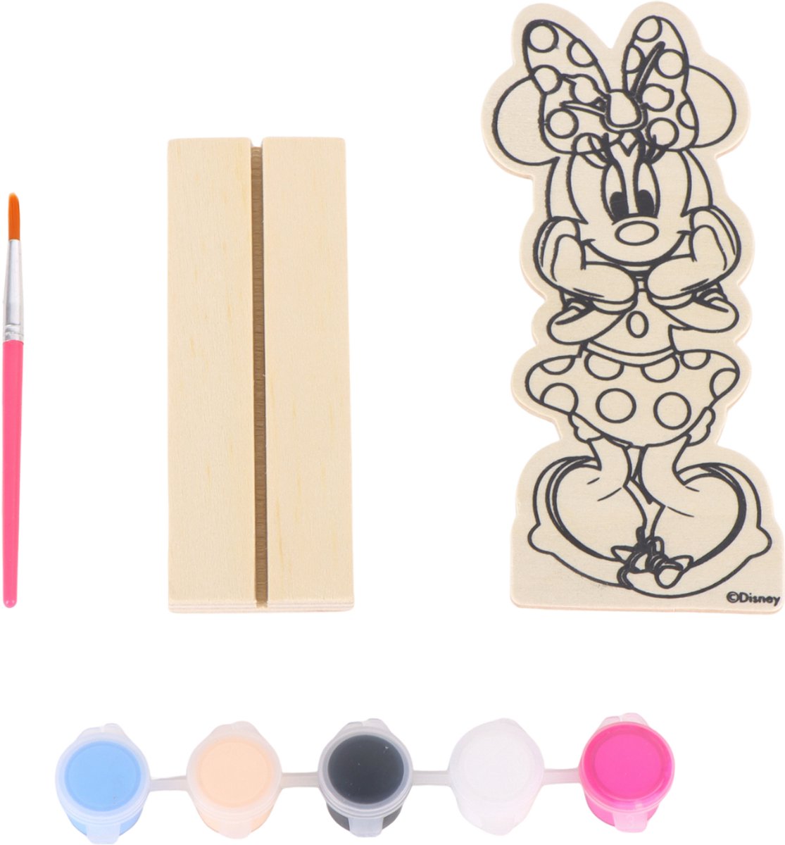 Minnie Mouse Verfset – Houten Knutselpakket – Creatief Speelplezier voor Kinderen