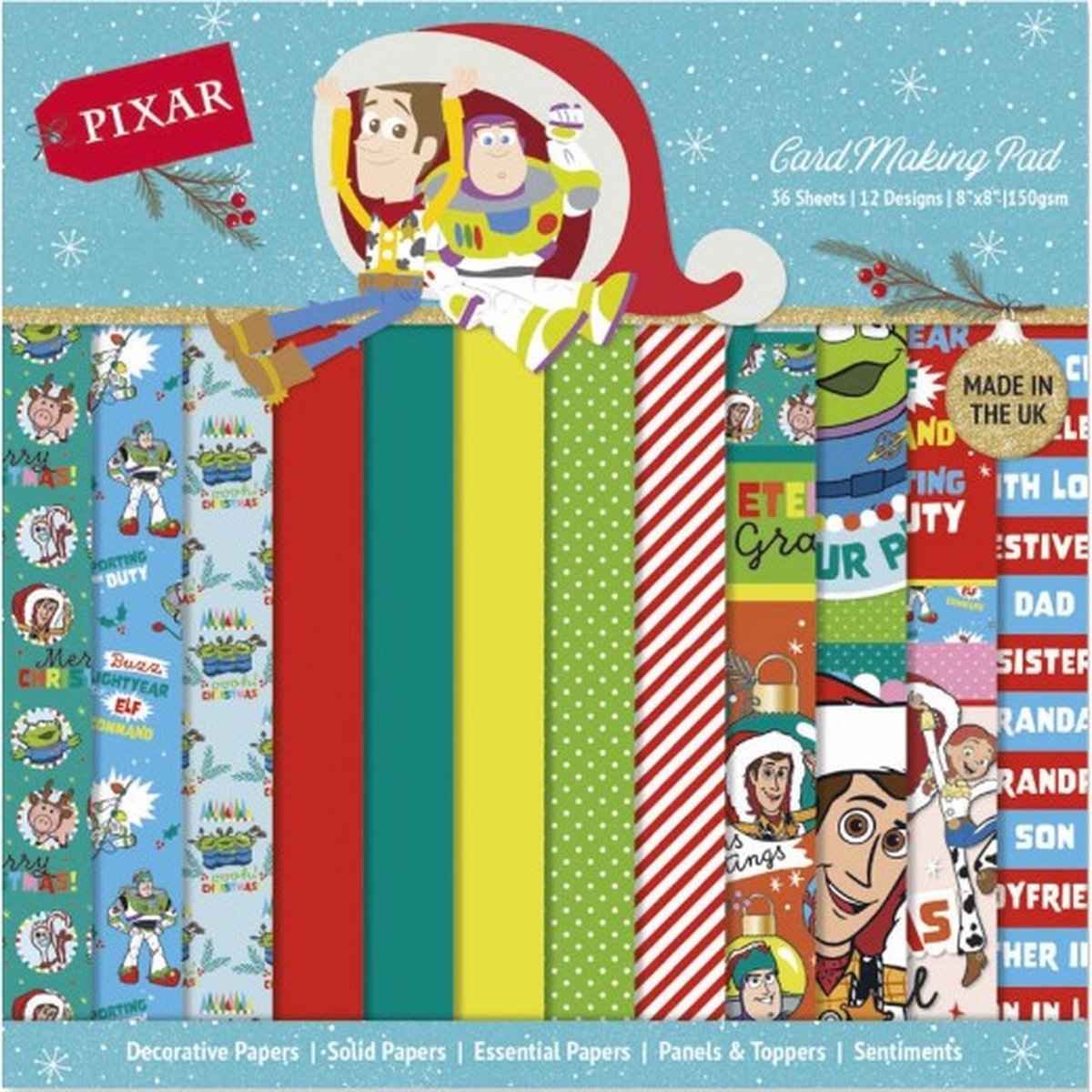 Toy Story 8x8 Inch Card Making Pad Christmas (DYP0034)