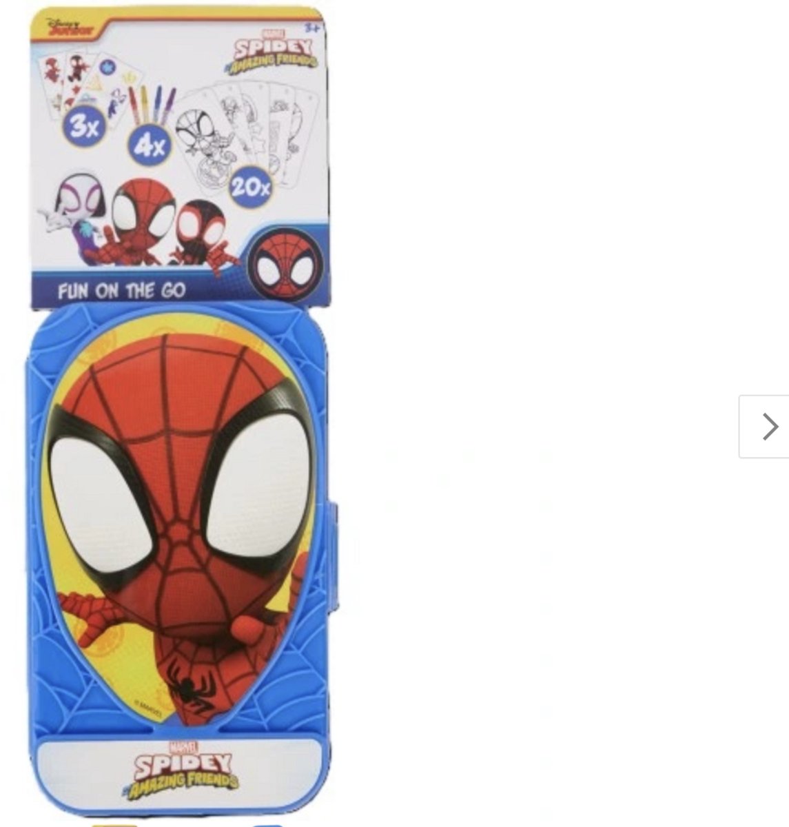 Spiderman Set On To Go - Tekensetje - Voor Onderweg - Handig In Een Doosje - Activity Box - Spidey - Marvel - Disney Junior - Amazing Friends - Jong en Oud - Knutselen - Creatief - Vakantie - Cadeau