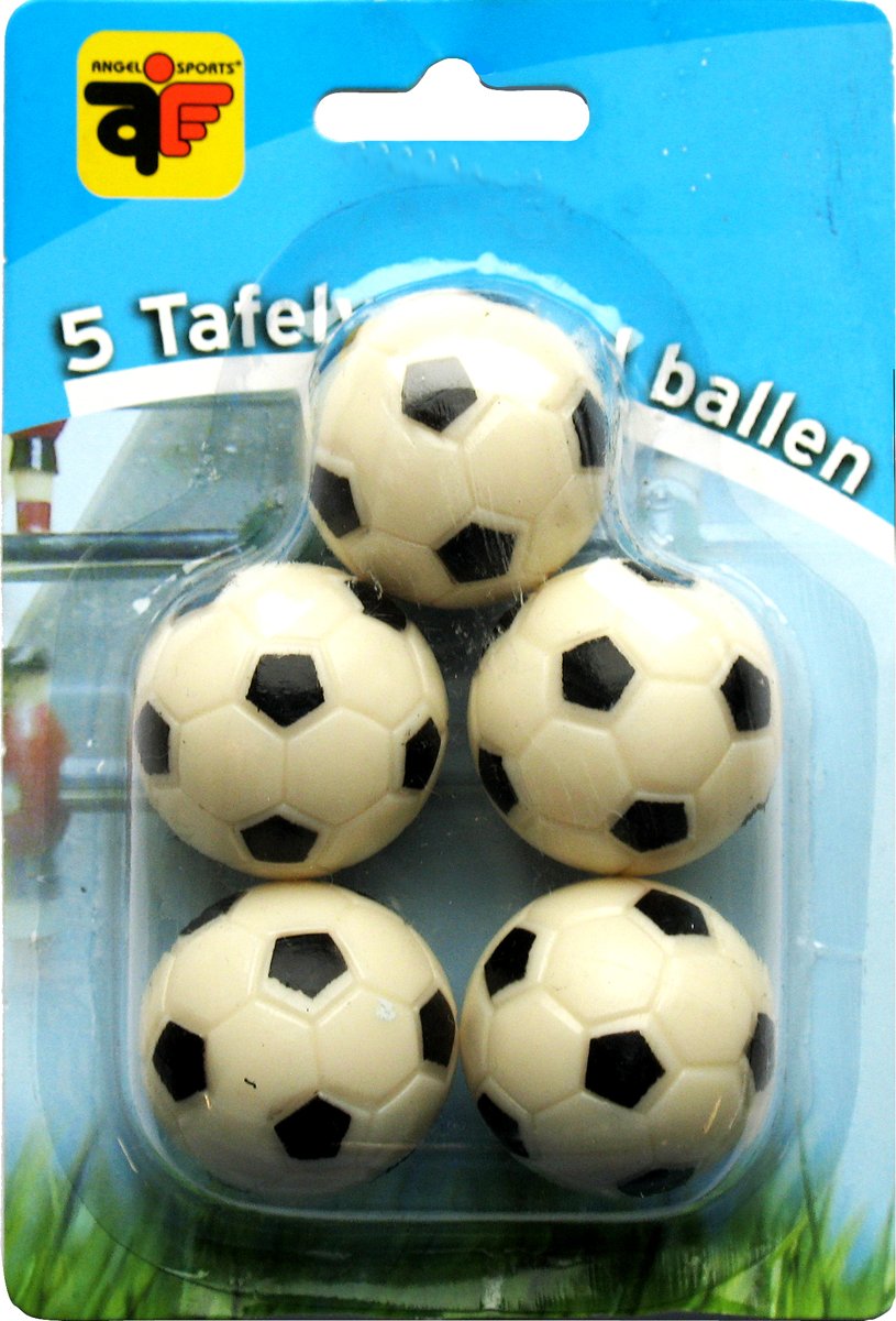 Angel Sports Set Tafelvoetbalballen Zwart/Wit - 5 Stuks