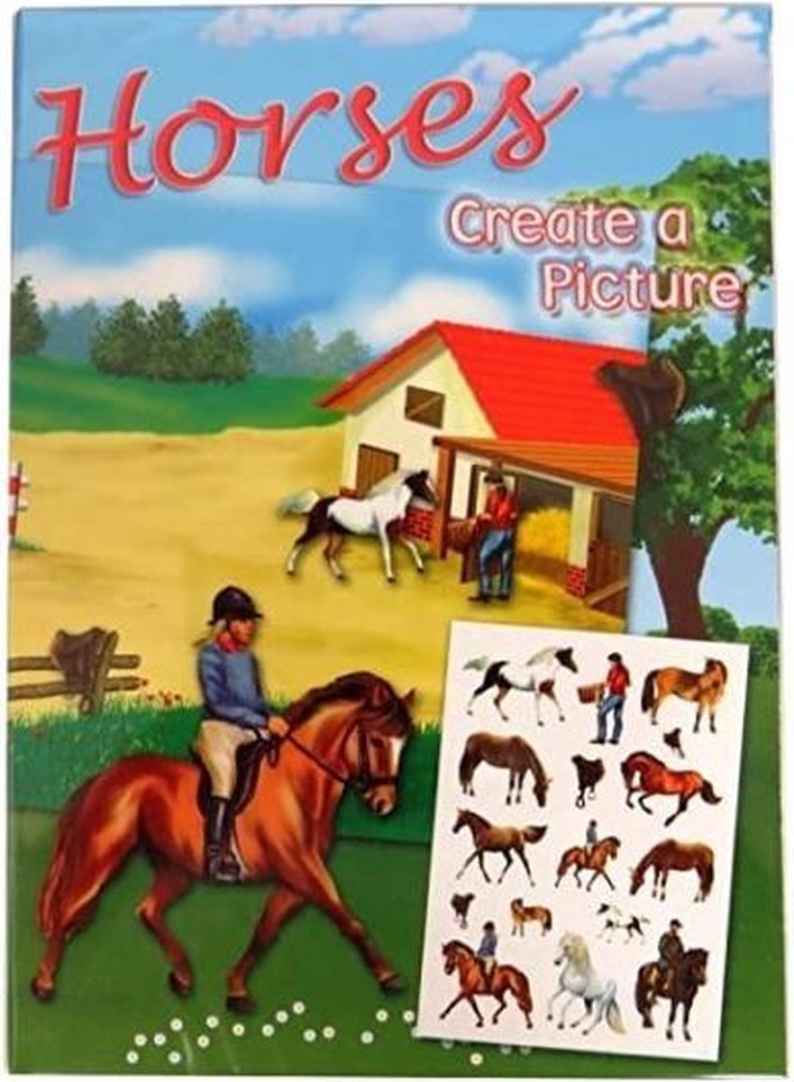 Create A Picture Paarden speelplaat met stickers