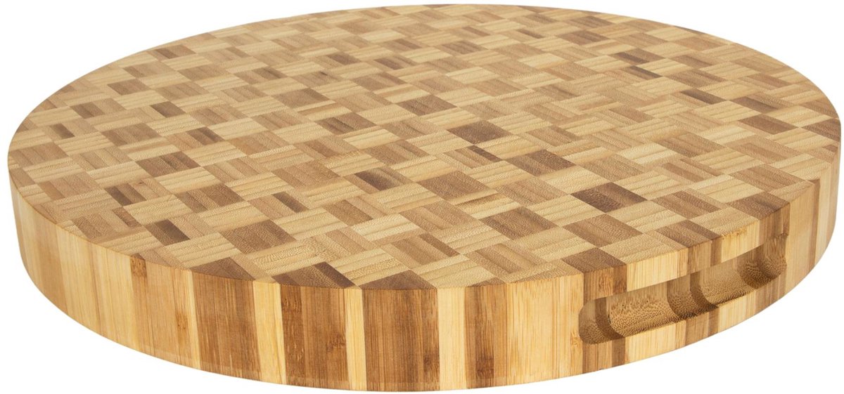 Bamboe Snijplank Blokjes Patroon 38x4 cm