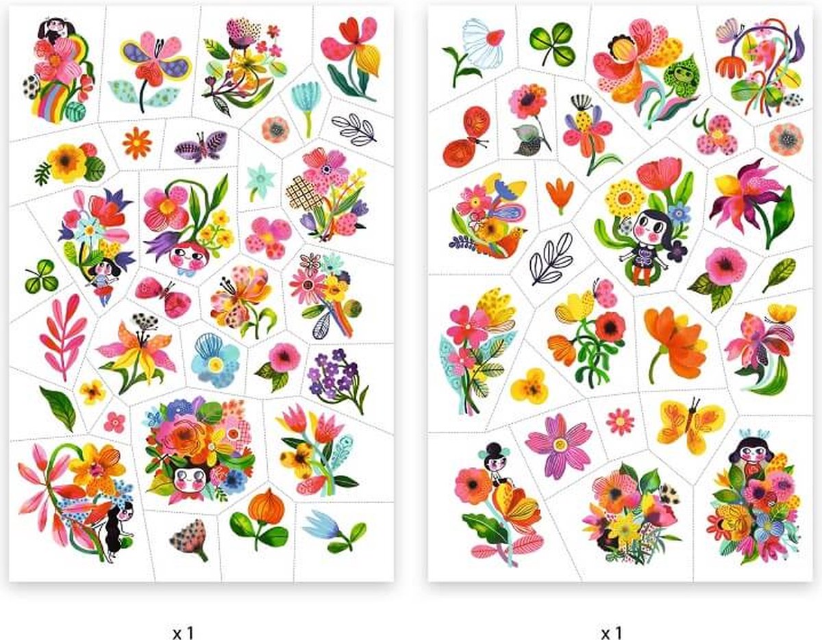   - Huidvriendelijke tattoos Aqua Flor - dermatologisch getest