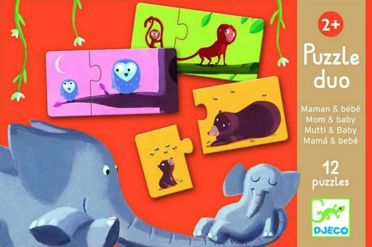 Djeco - Mama en baby - 12 x 2 stukjes