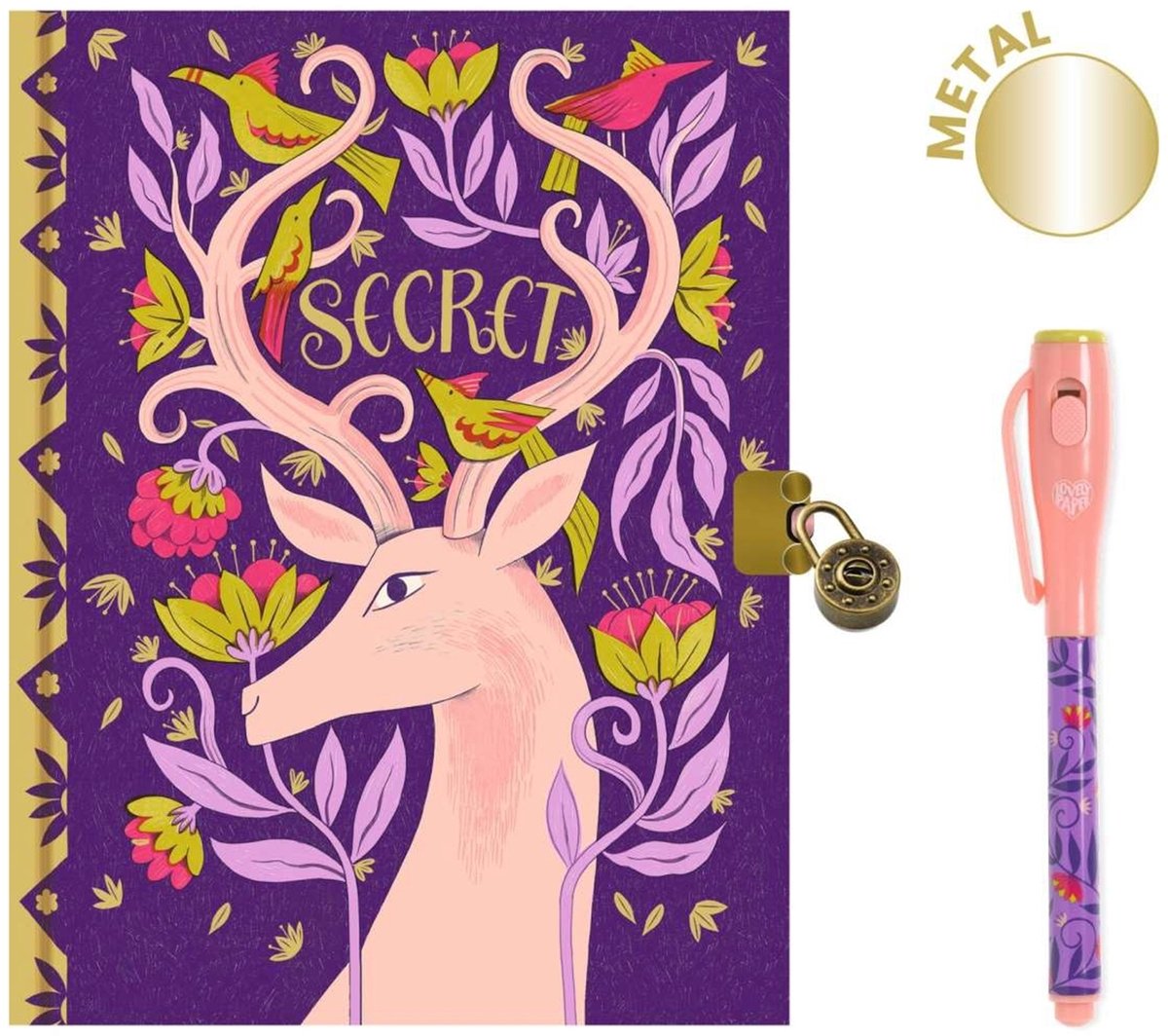 Djeco Dagboek A-5 met magic pen en slot