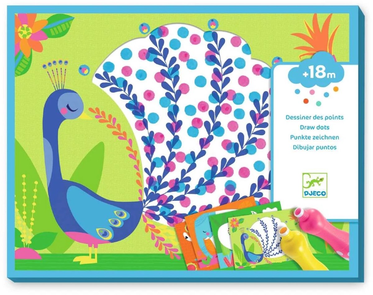 Djeco creatieve stippenkunst set voor kinderen - FSC MIX.