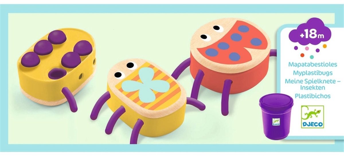 Djeco klei speelgoed Myplastibugs - creatieve boetseerset voor kinderen.