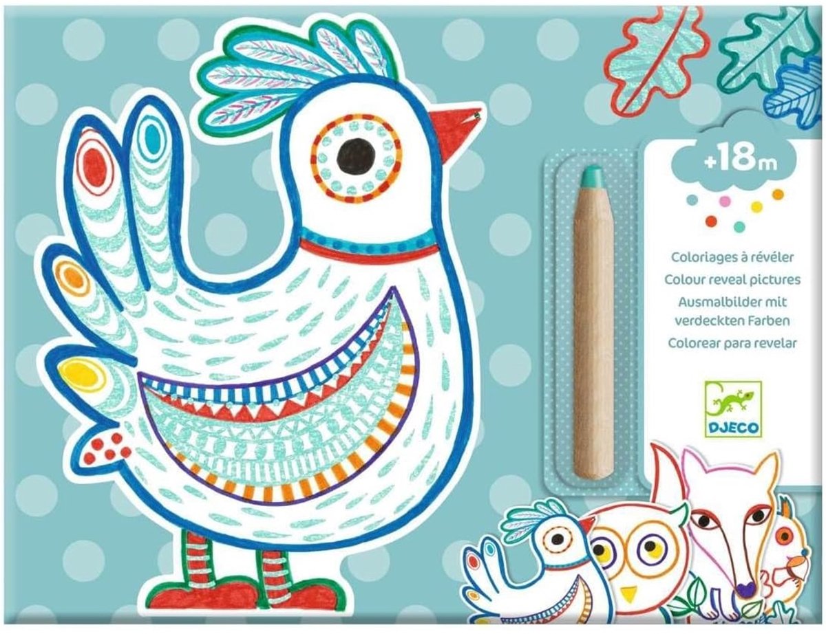 Djeco kleurplaten Bosdieren - Creatief speelgoed voor kinderen.