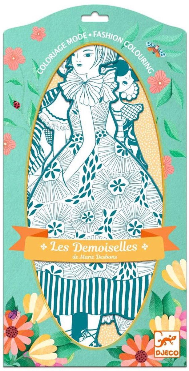 Djeco kleurplaten Rebekka & vriendjes - fashion knutselset.