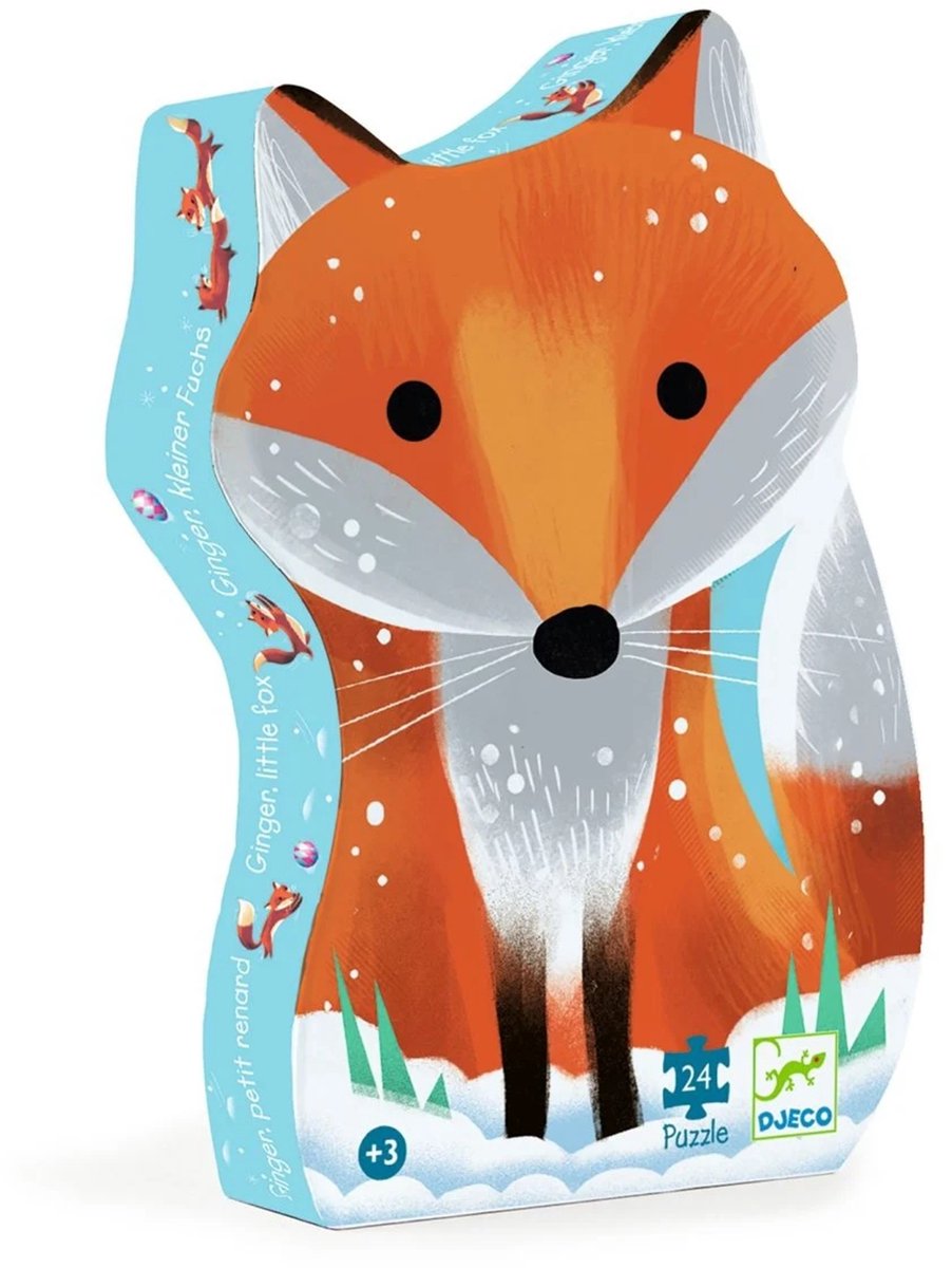 Djeco puzzel vos - 24 stukjes - FSC MIX - kleurrijk speelgoed.