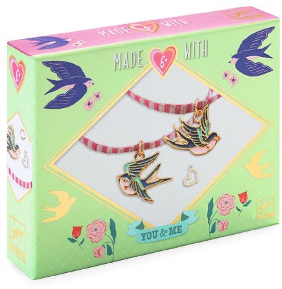 Djeco sieraden set kralen armbanden Bird Ribbons kinderen.
