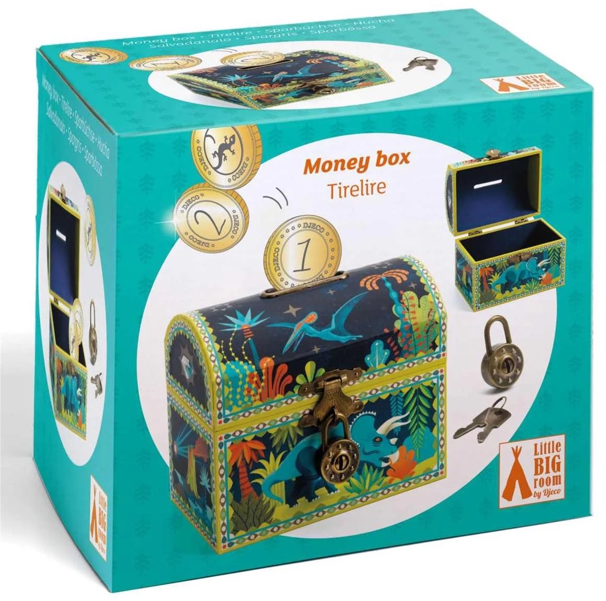 Djeco spaarpot dinosaurus - kinderdecoratie FSC MIX.