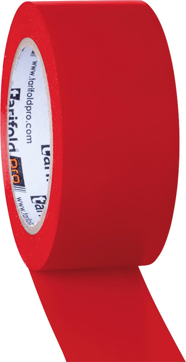 Tarifold 197703, Markeertape voor feesten, Polyvinyl chloride (PVC), Rood, 50 mm, 33000 mm