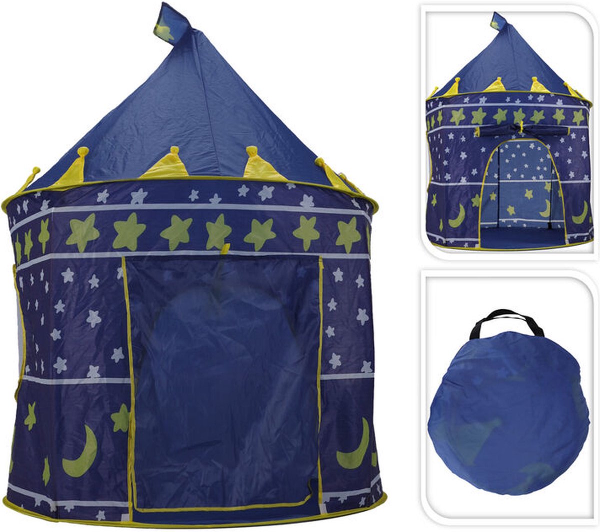   speeltent ridderkasteel Ø105 cm donkerblauw