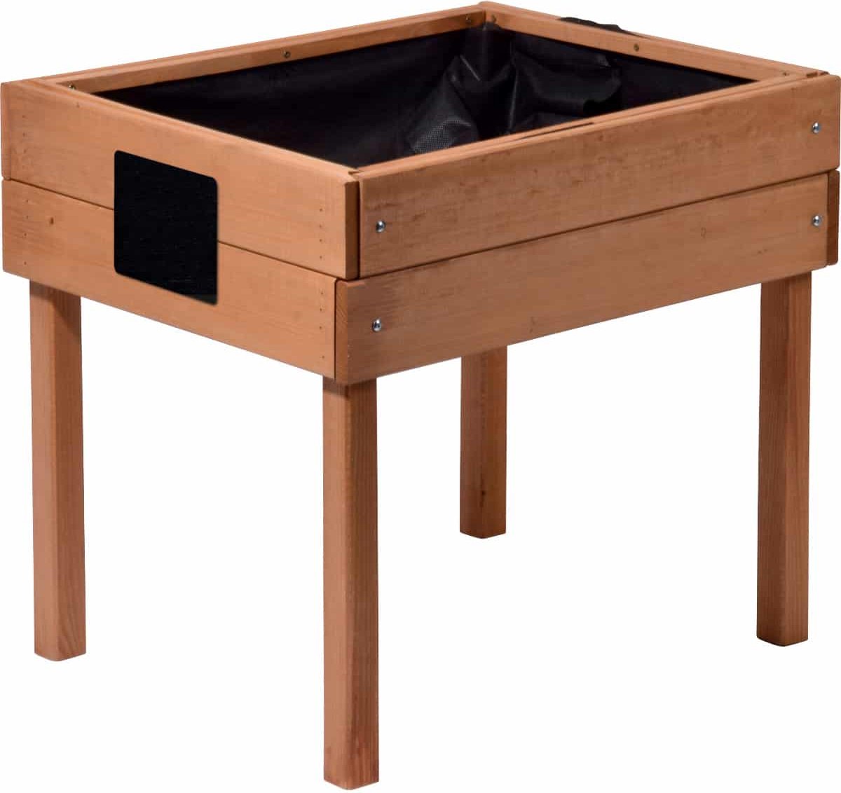 Verhoogde kindermoestuinbak met krijtbord - 50x40x45 - bruin