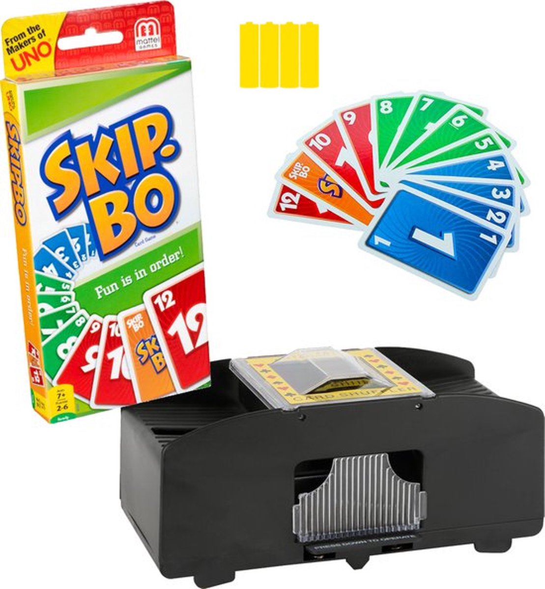 Skip Bo - Kaartschudder - Batterijen - Kaartenspel compleet