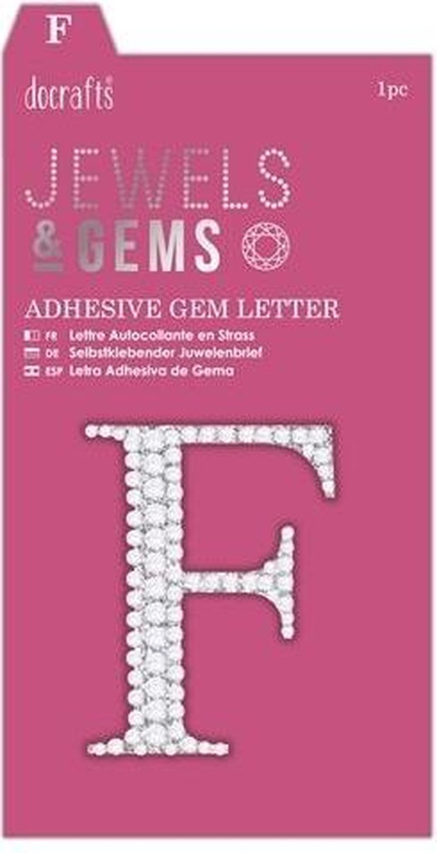 Zelfklevend Edelletter - F - Jewels & Gems