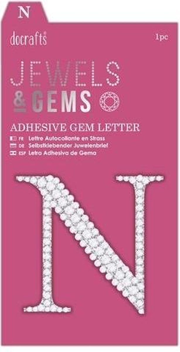 Zelfklevend Edelletter - N - Jewels & Gems
